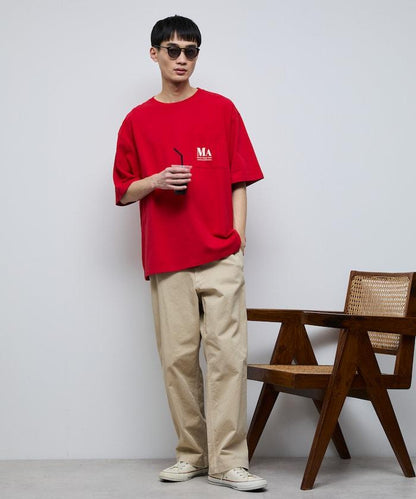 MA概念印花口袋T恤