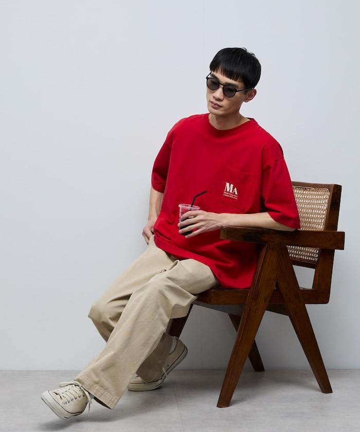 MA概念印花口袋T恤