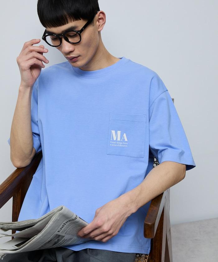 MA概念印花口袋T恤