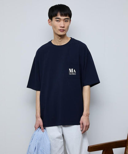 MA概念印花口袋T恤