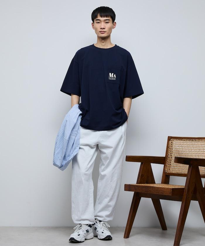 MA概念印花口袋T恤