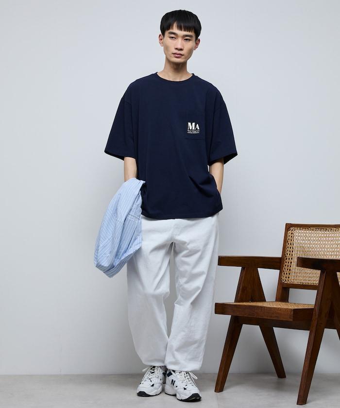 MA概念印花口袋T恤