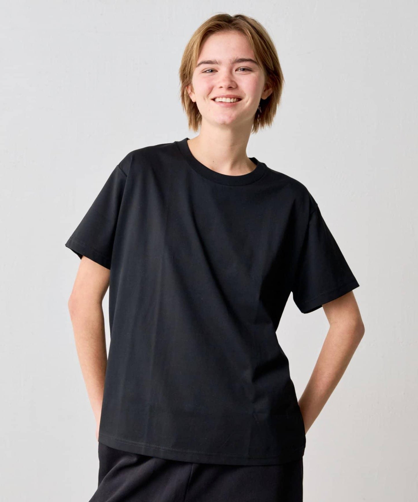 【男女通用/5色可選】褶皺天竺T恤