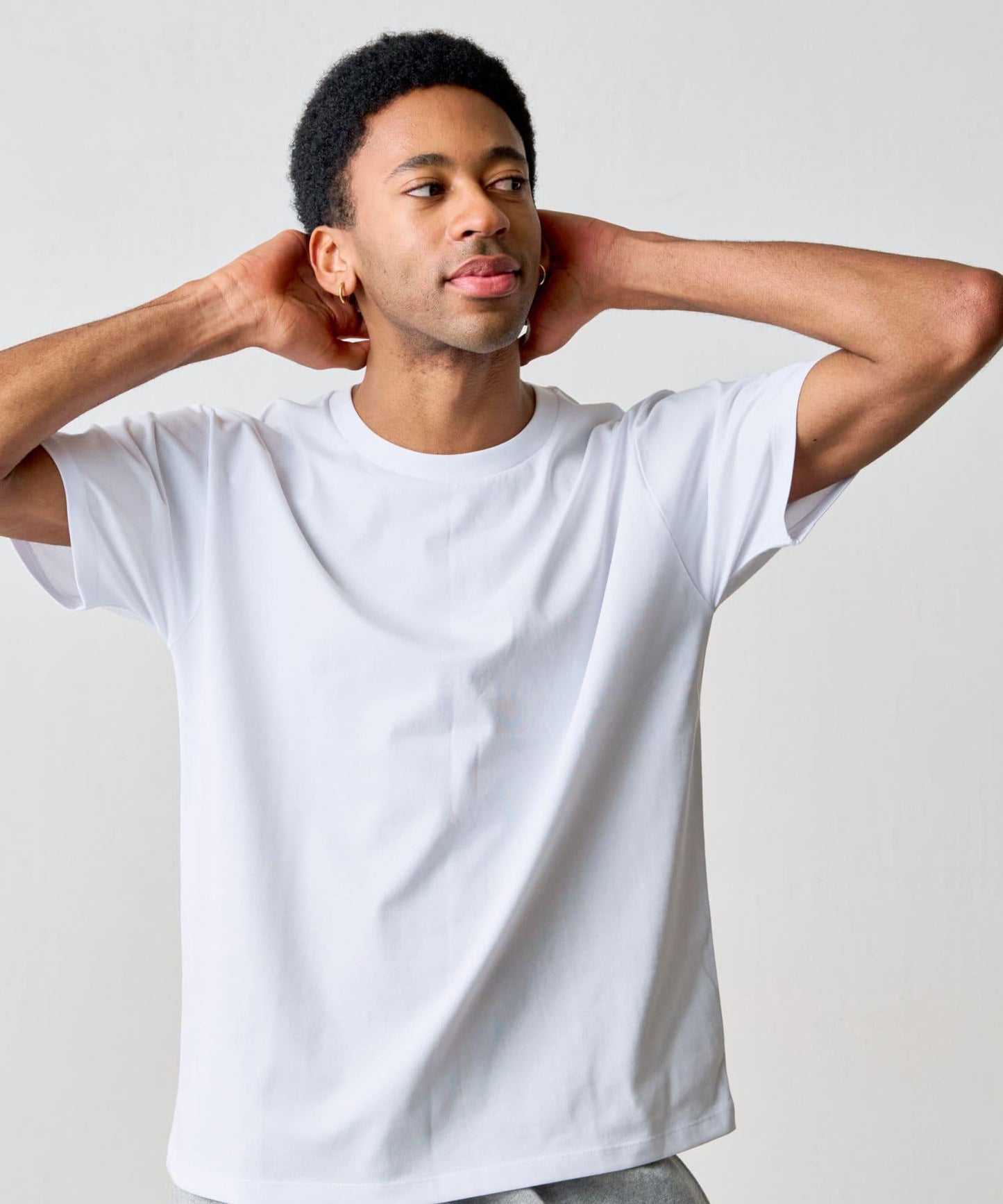 【男女通用/5色可選】褶皺天竺T恤