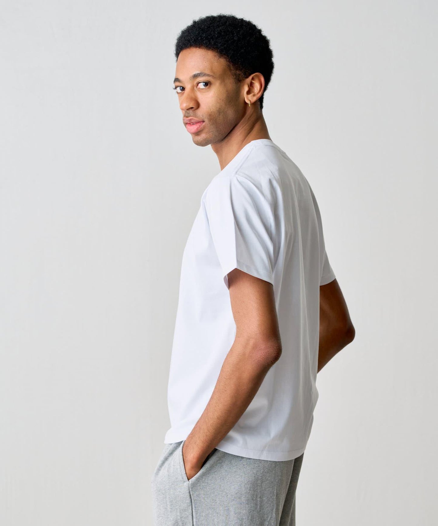 【男女通用/5色可選】褶皺天竺T恤