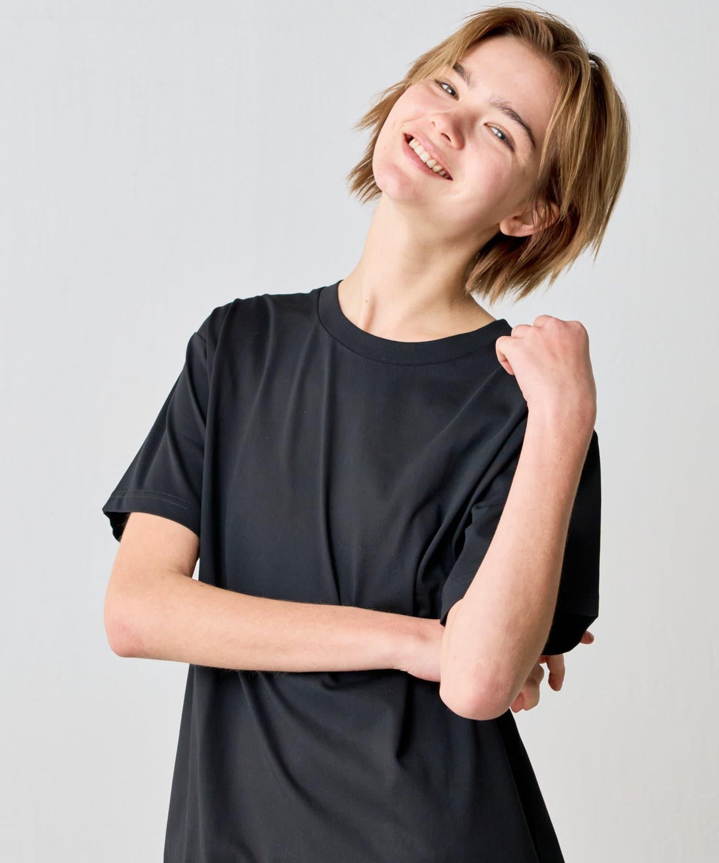 【男女通用/5色可選】褶皺天竺T恤