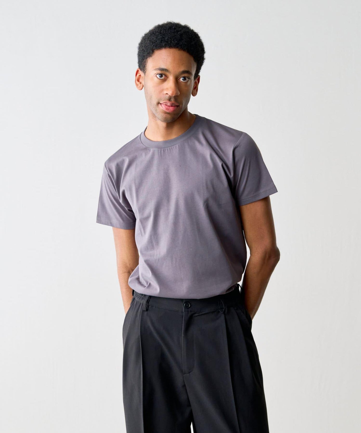 【男女通用/5色可選】褶皺天竺T恤