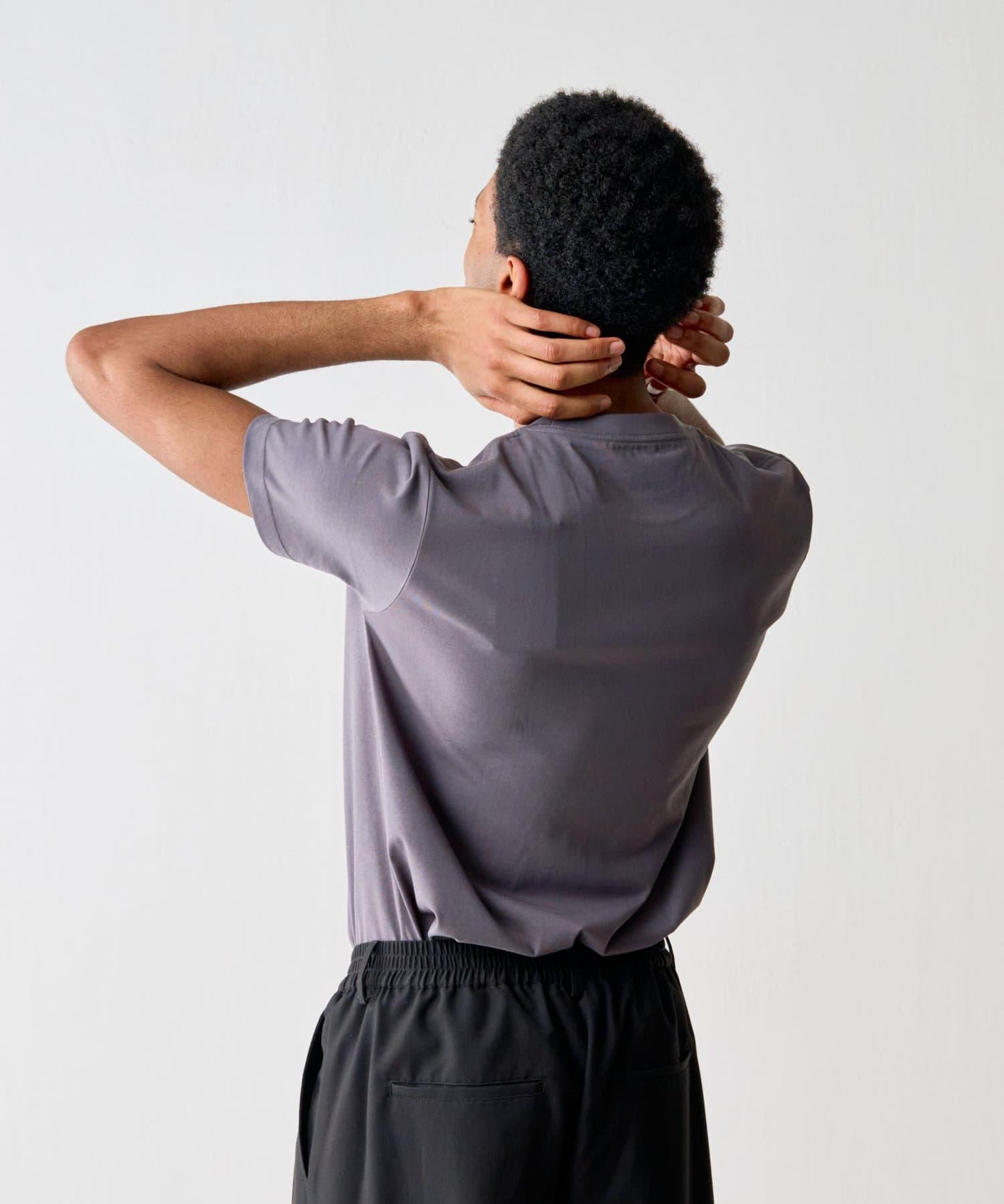 【男女通用/5色可選】褶皺天竺T恤