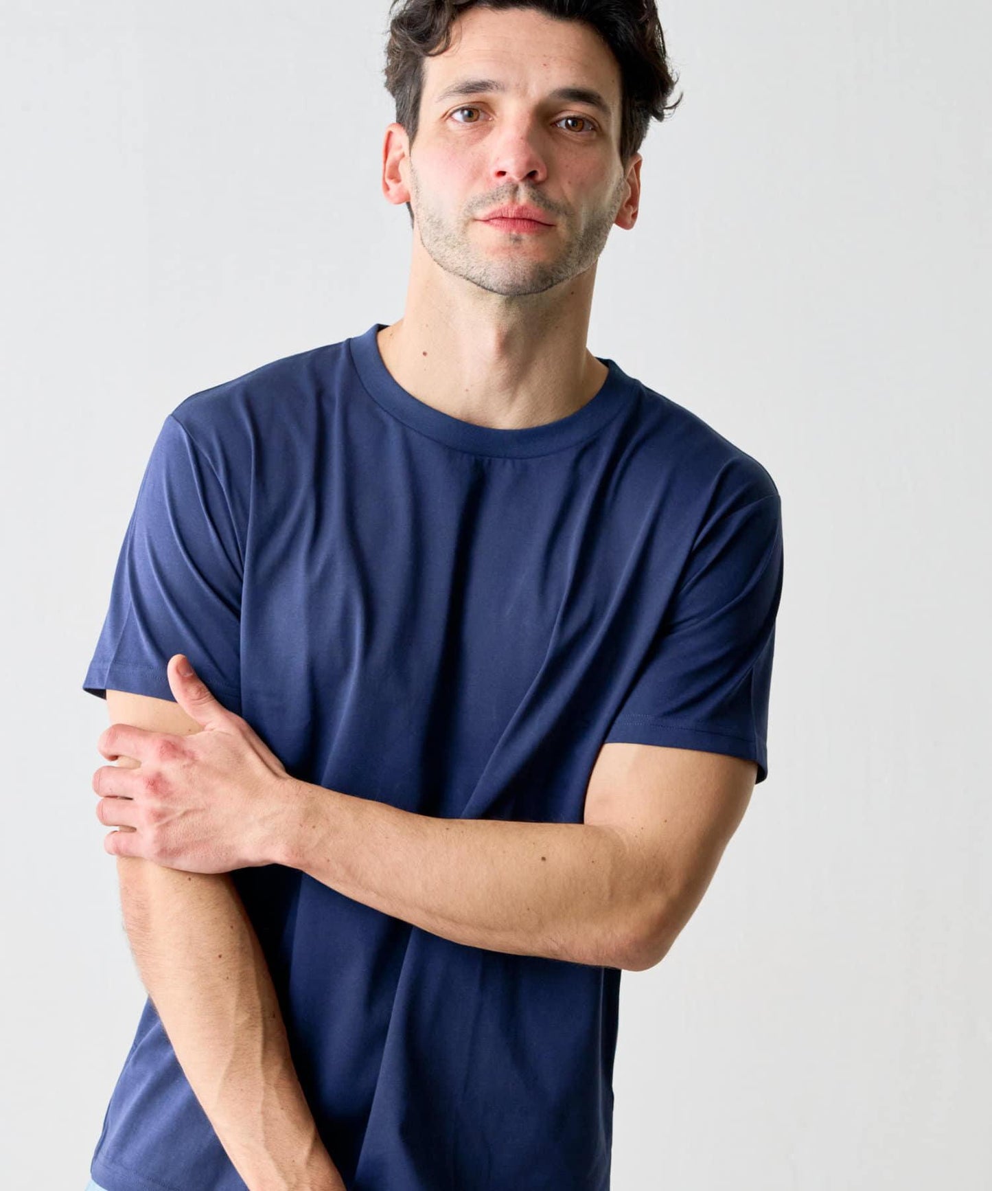 【男女通用/5色可選】褶皺天竺T恤