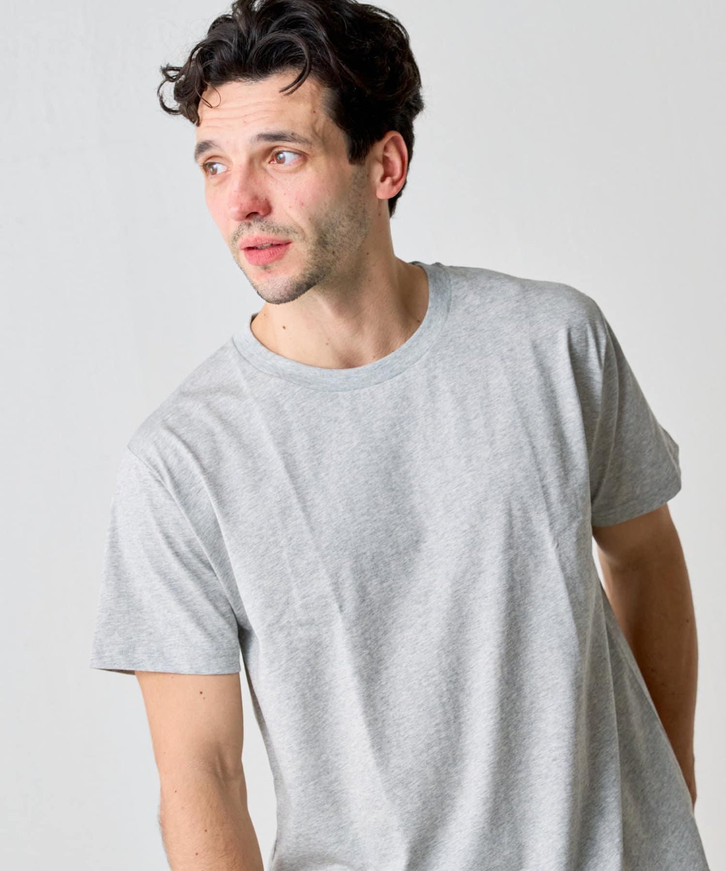 【男女通用/5色可選】褶皺天竺T恤