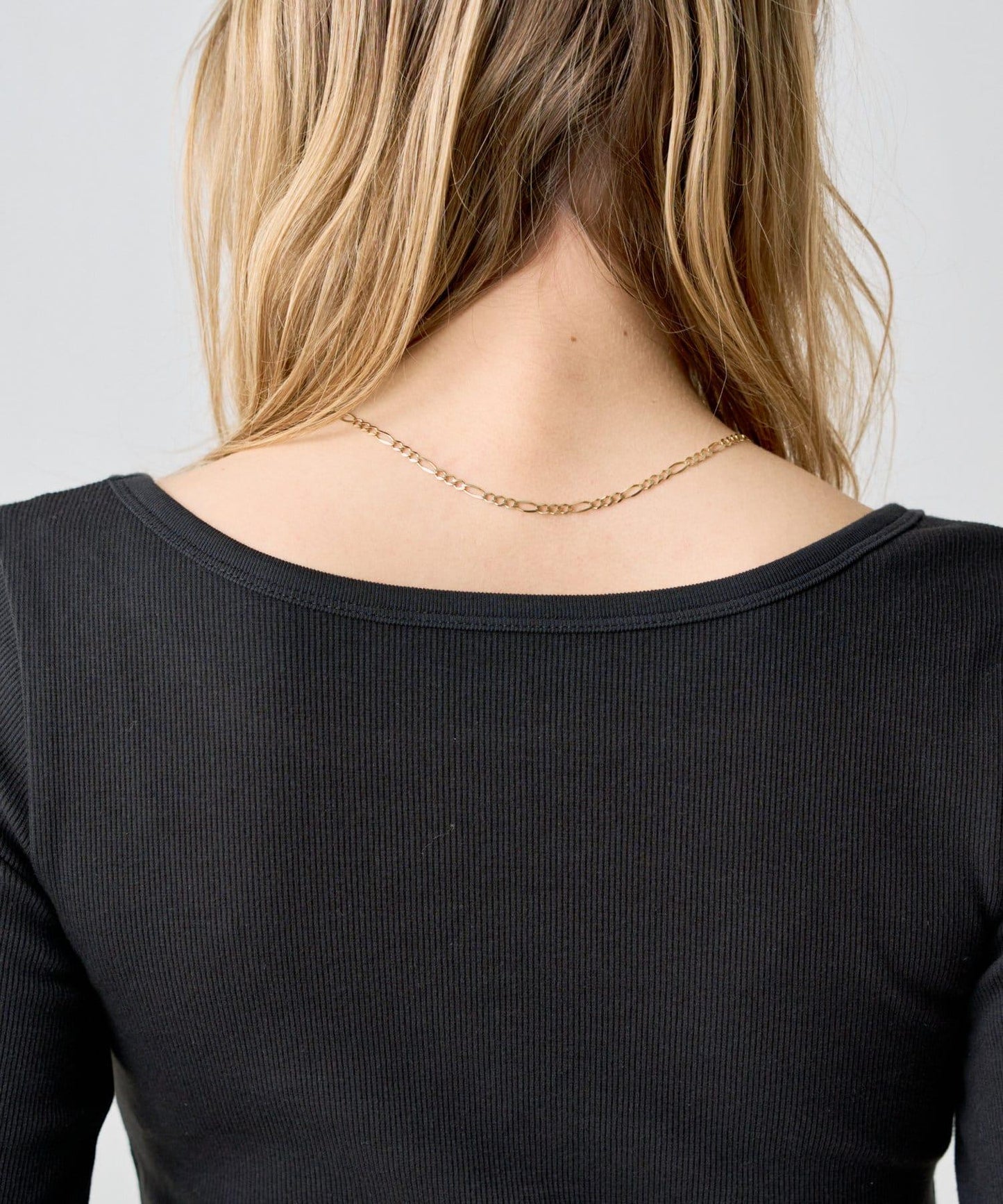 方領針織長袖套頭衫