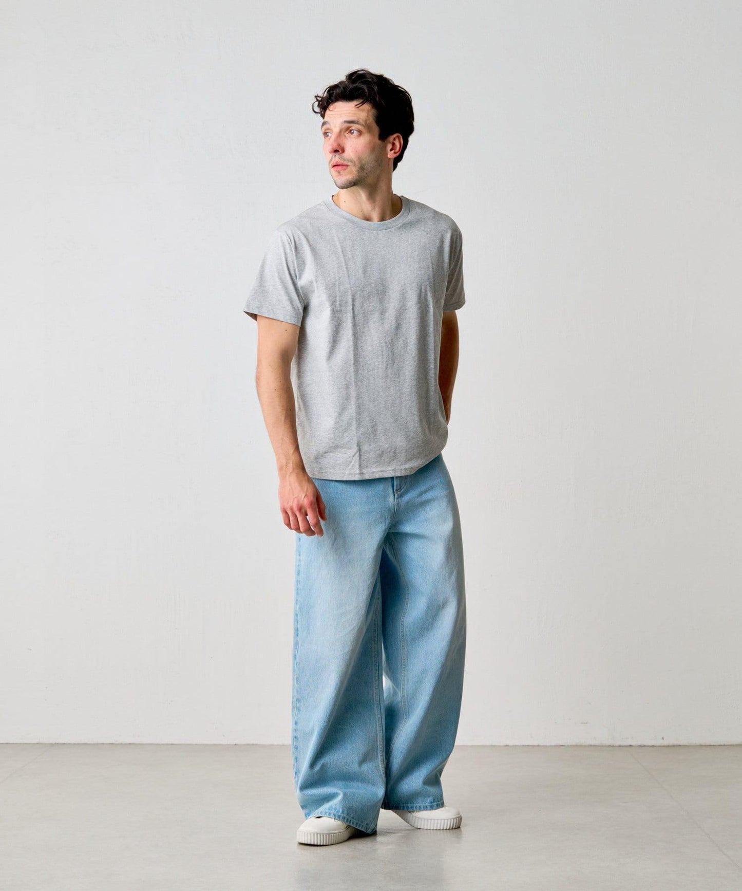 【男女通用/5色可選】褶皺天竺T恤