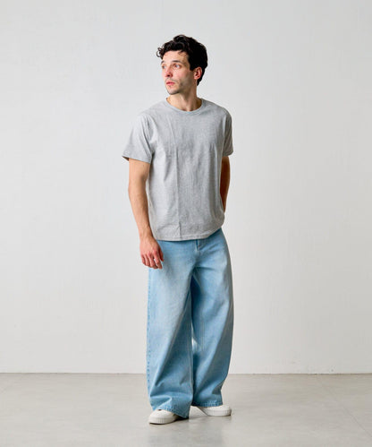 【男女通用/5色可選】褶皺天竺T恤