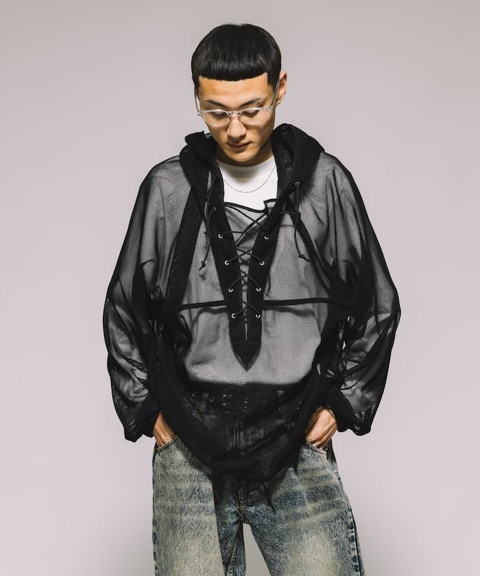 聯名 網眼防風外套 抽繩連帽衛衣
