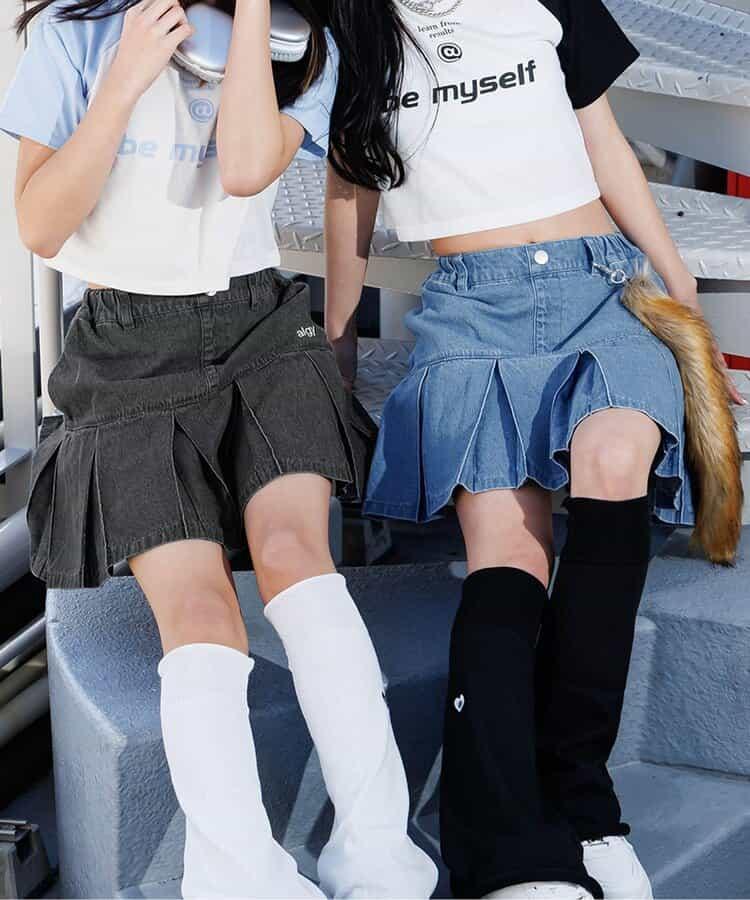 褶皺裙褲