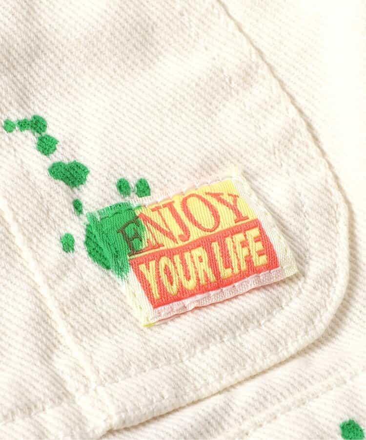 高級白色牛仔布吊帶褲 10分褲