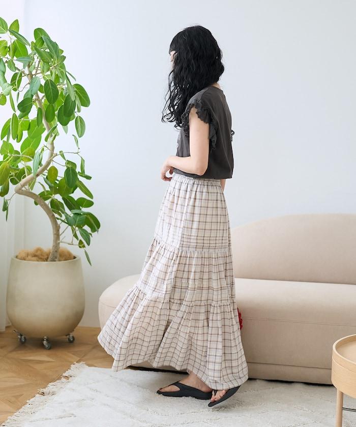 袖蕾絲拼接logo印花T恤