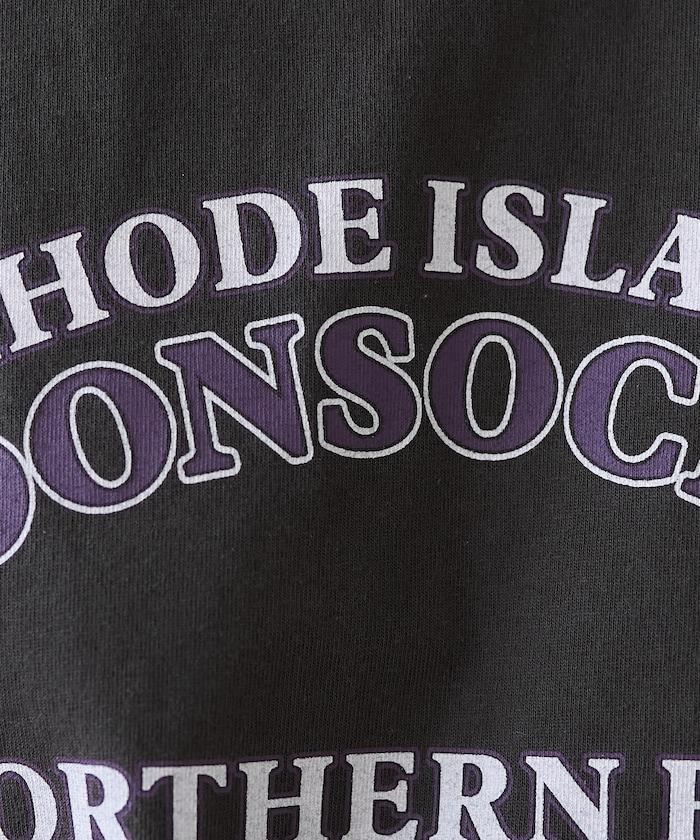 袖蕾絲拼接logo印花T恤