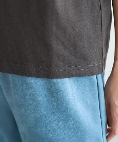 袖蕾絲拼接logo印花T恤