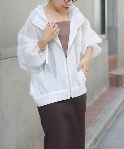 透明滌綸煮沸帶帽羽絨服