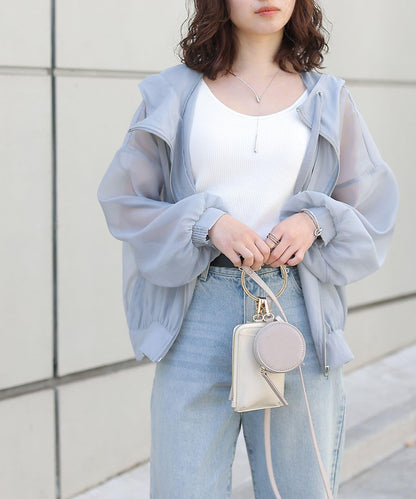 透明滌綸煮沸帶帽羽絨服