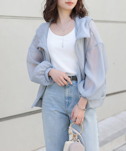 透明滌綸煮沸帶帽羽絨服