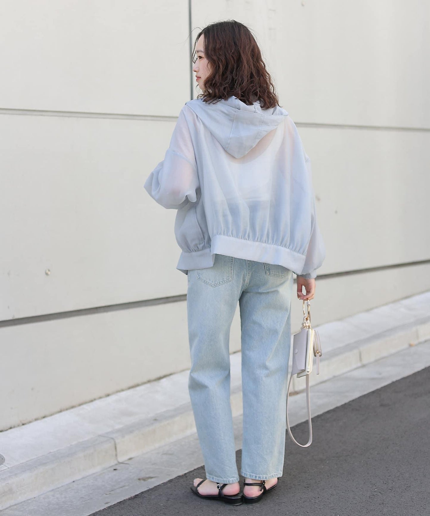 透明滌綸煮沸帶帽羽絨服