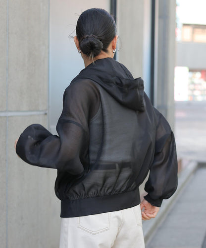 透明滌綸煮沸帶帽羽絨服
