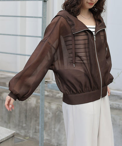 透明滌綸煮沸帶帽羽絨服