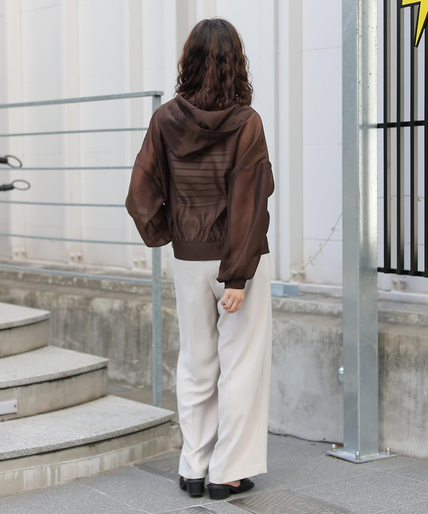 透明滌綸煮沸帶帽羽絨服