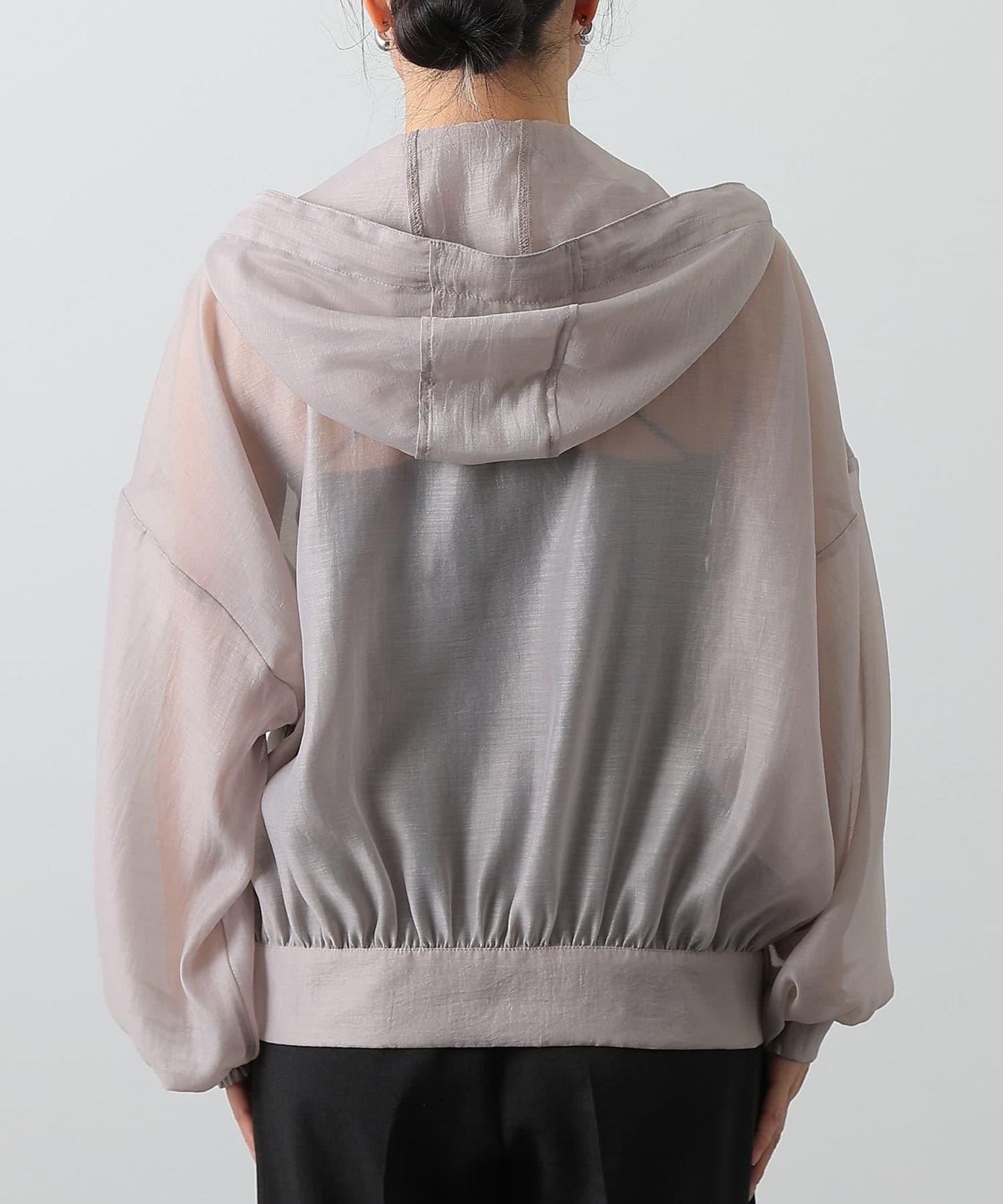 透明滌綸煮沸帶帽羽絨服
