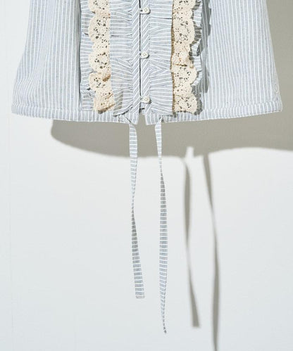 2WAY蕾絲荷葉邊襯衫