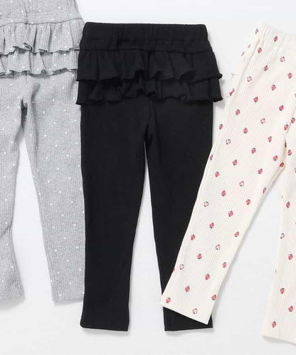 後排褶邊緊身褲｜7天風格褲 10分褲