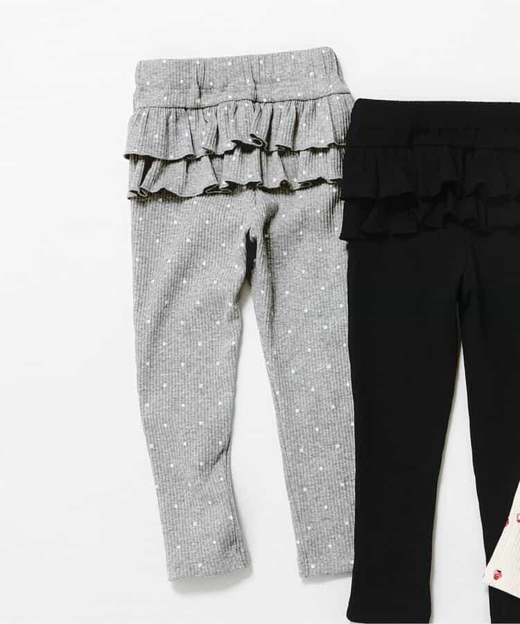 後排褶邊緊身褲｜7天風格褲 10分褲