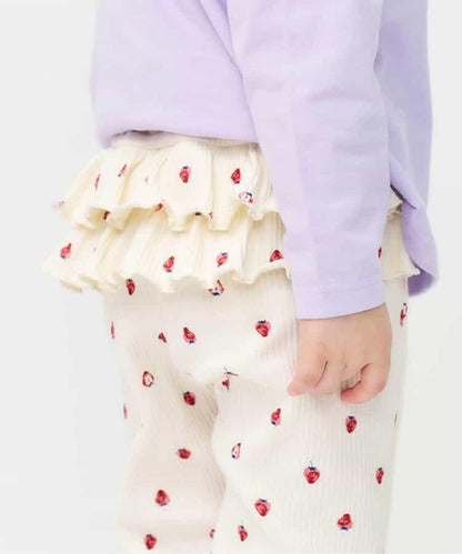 後排褶邊緊身褲｜7天風格褲 10分褲