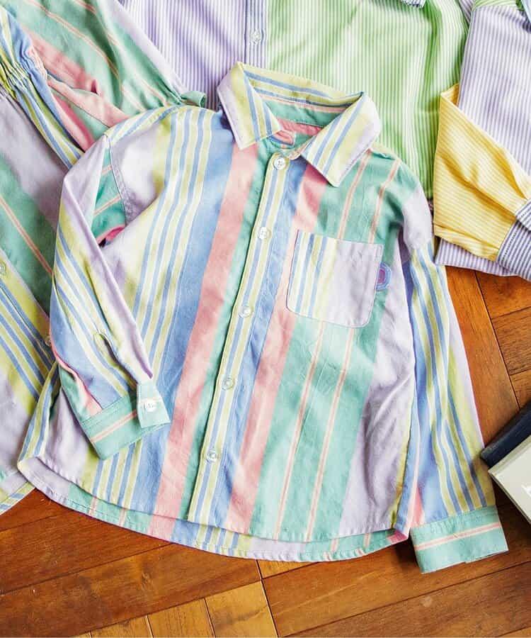 春季彩色條紋襯衫