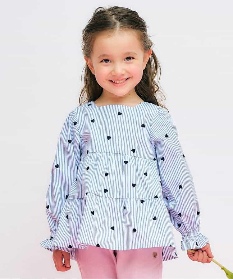 心形刺繡層疊連衣裙