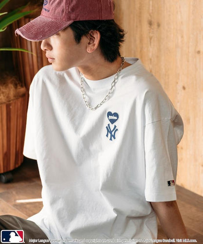 聯名 MLB 心形標誌刺繡T恤