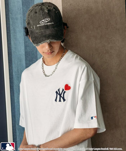 聯名 MLB 心形標誌相良刺繡T恤