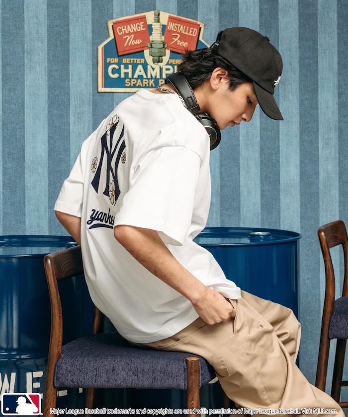 聯名 MLB 標誌刺繡背面印花T恤