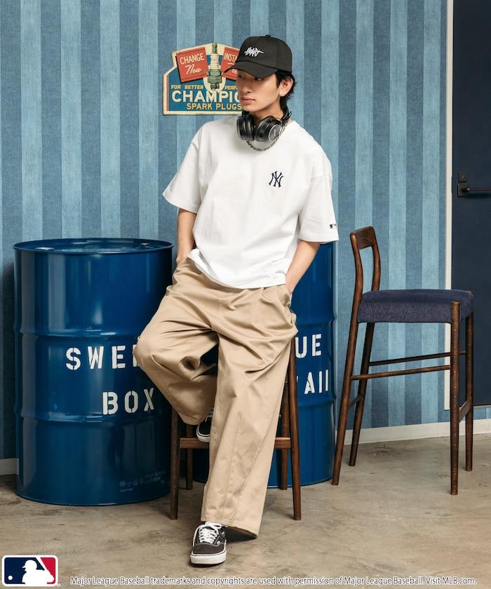 聯名 MLB 標誌刺繡背面印花T恤