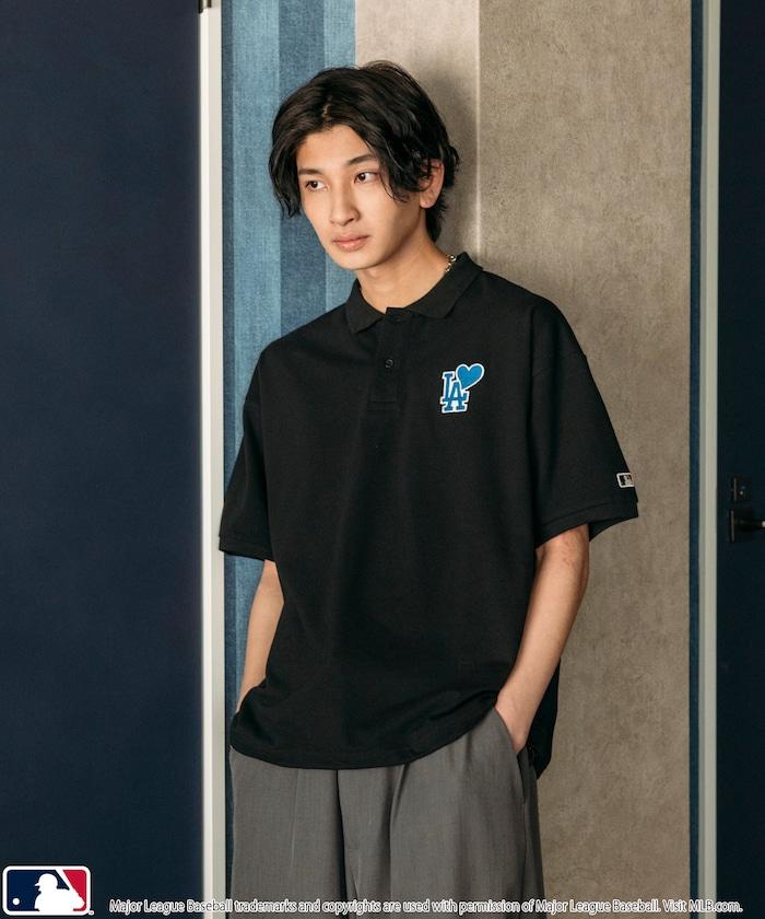 聯名 MLB 心形標誌刺繡Polo衫