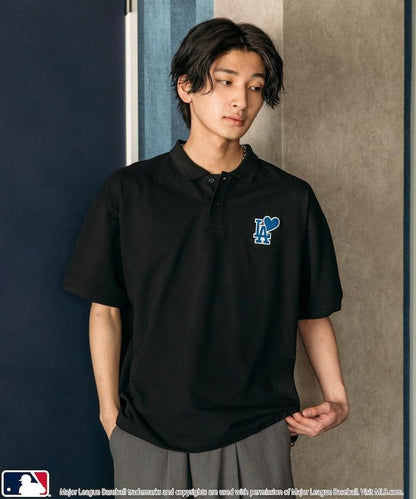 聯名 MLB 心形標誌刺繡Polo衫