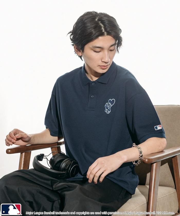 聯名 MLB 心形標誌刺繡Polo衫