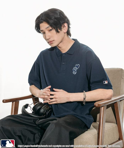 聯名 MLB 心形標誌刺繡Polo衫