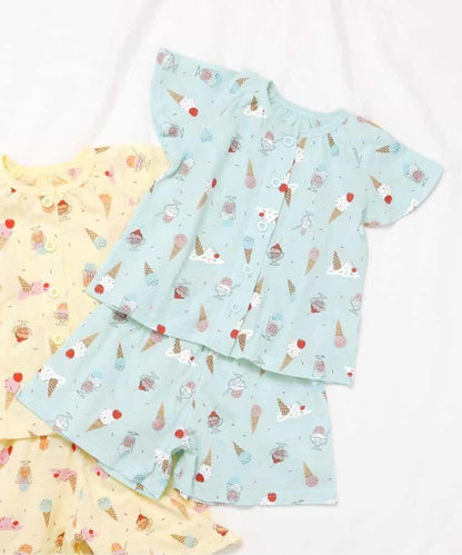 冰淇淋圖案開襟睡衣