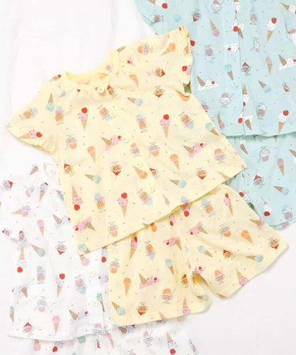 冰淇淋圖案開襟睡衣