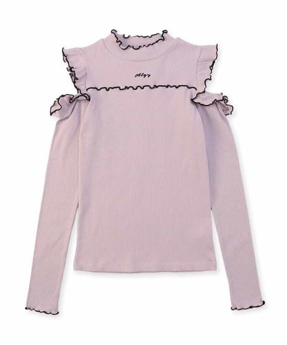 露肩條紋T-shirt