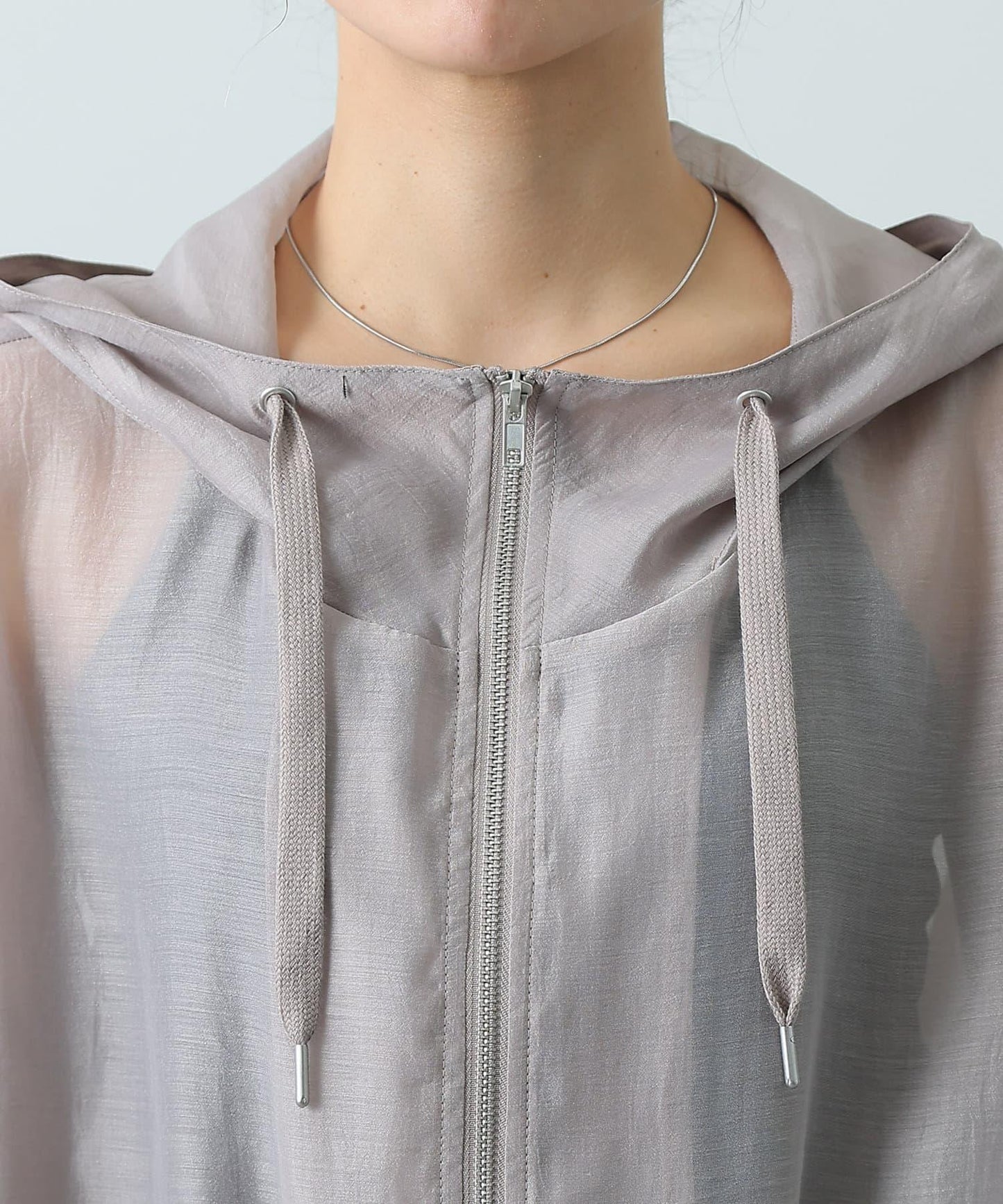 透明滌綸煮沸帶帽羽絨服