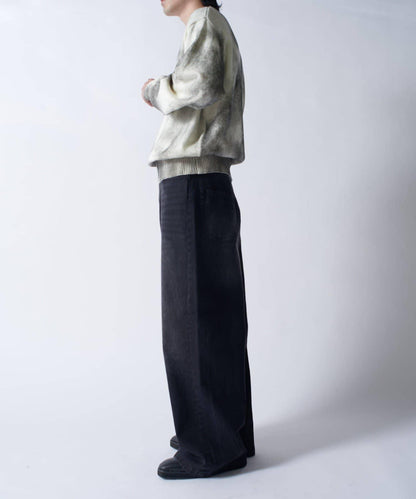 噴塗印花圓領針織衫